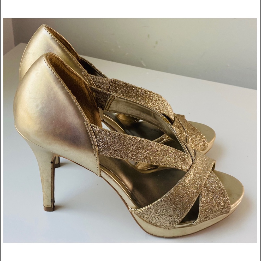 Gold Stiletto Heels